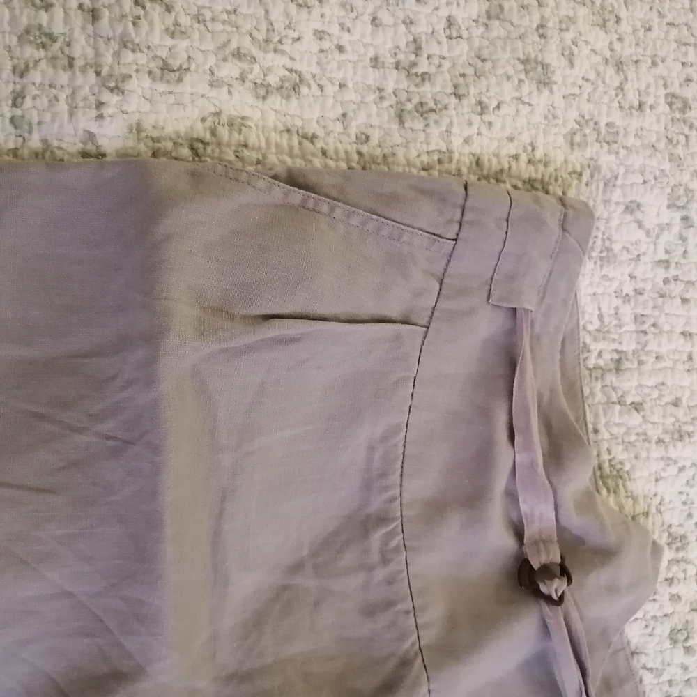 Oxmo 100% Linen pants in Light Gray with an original triangular front Xl - Picture 4 of 16